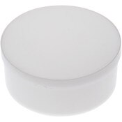 Pioneer Plastics 015CHIPS White Small Round Plastic Container, 3.3125" W x 1.3125" H