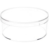 Pioneer Plastics 015C Clear Small Round Plastic Container, 3.3125" W x 1.3125" H