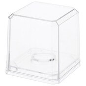 Pioneer Plastics 020CGOLF-BC-UV Clear Plastic Golf Ball Display Case with Clear Base (UV Resistant), 2.125" W x 2.125" D x 2" H