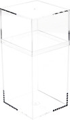 Pioneer Plastics 036C Clear Tall Rectangular Plastic Container, 2.75" W x 2.625" D x 5.75" H