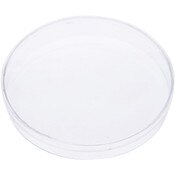 Pioneer Plastics 052C Clear Round Petri Dish Plastic Container, 4.3125" W x 0.625" H