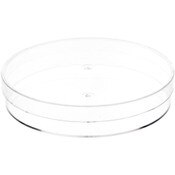 Pioneer Plastics 055C Clear Round Petri Dish Plastic Container, 5.5625" W x 1" H