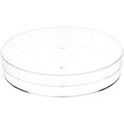 Pioneer Plastics 055C Clear Round Petri Dish Plastic Container, 5.5625" W x 1" H