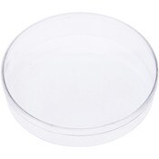 Pioneer Plastics 056C Clear Round Petri Dish Plastic Container, 4.3125" W x 0.875" H