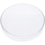 Pioneer Plastics 056C Clear Round Petri Dish Plastic Container, 4.3125" W x 0.875" H