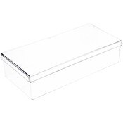 Pioneer Plastics 082C Clear Rectangular Plastic Container, 6.75" W x 3.1875" D x 1.625" H