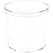 Pioneer Plastics 115C Clear Cylinder Plastic Container, 3.375" W x 3.125" H