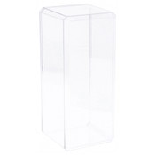 Pioneer Plastics 355C Clear Plastic Beveled Edge Display Case, 5" W x 5.5" D x 13" H (Mailer Box)