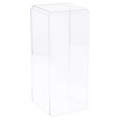 Pioneer Plastics 355C Clear Plastic Beveled Edge Display Case, 5" W x 5.5" D x 13" H (Mailer Box)