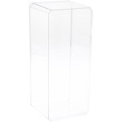 Pioneer Plastics 355CD Clear Plastic Beveled Edge Display Case (Mirrored), 5" W x 5.5" D x 13" H (Mailer Box)