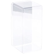Pioneer Plastics 094CD Clear Plastic Beveled Edge Display Case (Mirrored), 4.375" W x 4.125" D x 9" H (Mailer Box)