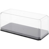 Pioneer Plastics 143C-BB-UV Clear Plastic Display Case with Black Base for 1:43 Scale Cars (UV Resistant), 6.125" W x 2.625" D x 2.25" H