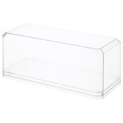 Pioneer Plastics 143C-BC Clear Plastic Display Case with Clear Base for 1:43 Scale Cars, 6.125" W x 2.625" D x 2.25" H