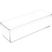 Pioneer Plastics 160C Clear Rectangular Plastic Container, 8.5" W x 2.625" D x 2.25" H