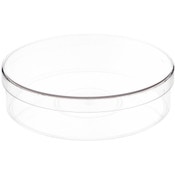 Pioneer Plastics 175C Clear Round Plastic Container, 6" W x 1.5" H