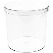 Pioneer Plastics 190C Clear Round Plastic Container, 5.125" W x 5.125" H