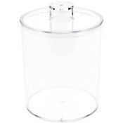 Pioneer Plastics 277C Clear Round Plastic Container with Lid, 4.0625" W x 4.75" H
