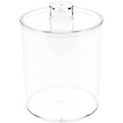 Pioneer Plastics 277C Clear Round Plastic Container with Lid, 4.0625" W x 4.75" H
