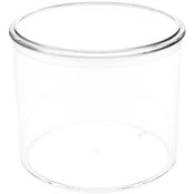 Pioneer Plastics 283C Clear Round Plastic Container, 4.0625" W x 3.4375" H