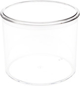 Pioneer Plastics Clear Round Plastic Container, 4.0625" W x 3.4375" H