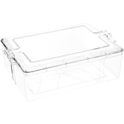 Pioneer Plastics 295C Clear Rectangular Plastic Container, 12.3125" W x 9.0625" D x 4" H