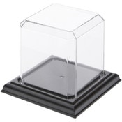 Pioneer Plastics 033CPBASE Clear Plastic Baseball Display Case with Base, 3" W x 3" D x 3" H