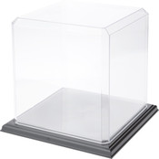 Pioneer Plastics 1010CPBASE-UV Clear Plastic Basketball Display Case with Base (UV Resistant), 9.75" W x 9.75" D x 9.625" H
