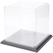 Pioneer Plastics 1010CPBASE Clear Plastic Display Case with Base for Basketballs, Soccer Balls, and Baseball Gloves, 9.75" W x 9.75" D x 9.625" H