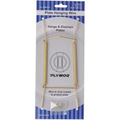 Plymor Shiny Gold Finish Wall Mountable Plate Hanger, 8" H x 3" W x 0.5" D (For Plates 10" - 14")
