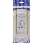 Plymor Shiny Gold Finish Wall Mountable Plate Hanger, 11" H x 3.5" W x 0.5" D (For Plates 14" - 20")