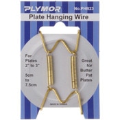 Plymor Shiny Gold Finish Wall Mountable Plate Hanger, 3.5" H x 2.5" W x 0.375" D (For Plates 2" - 3")