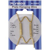 Plymor Shiny Gold Finish Wall Mountable Plate Hanger, 3.5" H x 2.5" W x 0.375" D (For Plates 2" - 3")