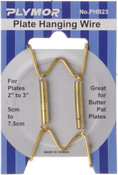 Plymor Shiny Gold Finish Wall Mountable Plate Hanger, 3.5" H x 2.5" W x 0.375" D (For Plates 2" - 3")