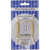 Plymor Shiny Gold Finish Wall Mountable Plate Hanger, 3.125" H x 1.75" W x 0.5" D (For Plates 3.5" - 5")