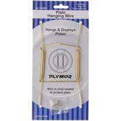 Plymor Shiny Gold Finish Wall Mountable Plate Hanger, 6.125" H x 3" W x 0.5" D (For Plates 8" - 10")