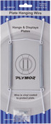 Plymor White Vinyl Finish Wall Mountable Plate Hanger, 8" H x 3" W x 0.5" D (For Plates 10" - 14")