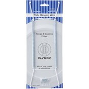 Plymor White Vinyl Finish Wall Mountable Plate Hanger, 11" H x 3.5" W x 0.5" D (For Plates 14" - 20")
