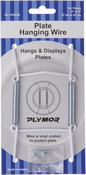 Plymor White Vinyl Finish Mountable Plate Hanger, 4.625" H x 2.5" W x 0.5" D (For Plates 5" - 8")