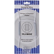 Plymor White Vinyl Finish Wall Mountable Plate Hanger, 6.125" H x 3" W x 0.5" D (For Plates 8" - 10")
