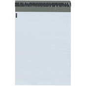 Plymor Poly Mailer 2.25 Mil White / Gray Bag with Permanent Adhesive Closure and Perforated Tear Strip, 10" x 13" (Case of 1000)