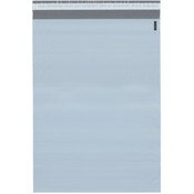 Plymor Poly Mailer 2.25 Mil White / Gray Bag with Permanent Adhesive Closure and Perforated Tear Strip, 14.5" x 19" (Pack of 125)