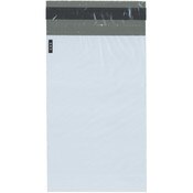 Plymor Poly Mailer 2.25 Mil White / Gray Bag with Permanent Adhesive Closure and Perforated Tear Strip, 6" x 9" (Case of 1000)