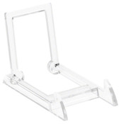 Adjustable Acrylic Easel, 2" W x 2.25" H with 2" ledge and .5" lip, Clear