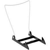 Gibson Holders 5PL Adjustable White Wire and Black Acrylic Display Easel, 5.625" W x 5.375" D x 6.875" H