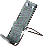 Fold & Go Smartphone Lounger, Green Plaid