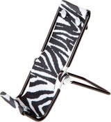 Fold & Go Smartphone Lounger, White & Black Zebra Print