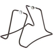 Gibson Holders 2X15 Adjustable Black Wire Dual-Sided Display Easel, Two Opposing Ledges for Holding 2 Items, 5" W x 5.5" D x 4" H