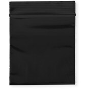 Plymor 3" x 3" (Pack of 100), Black 2 Mil Zipper Reclosable Plastic Bags