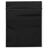 Plymor 3" x 3" (Pack of 100), Black 2 Mil Zipper Reclosable Plastic Bags