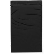 Plymor 4" x 6" (Pack of 100), Black 2 Mil Zipper Reclosable Plastic Bags